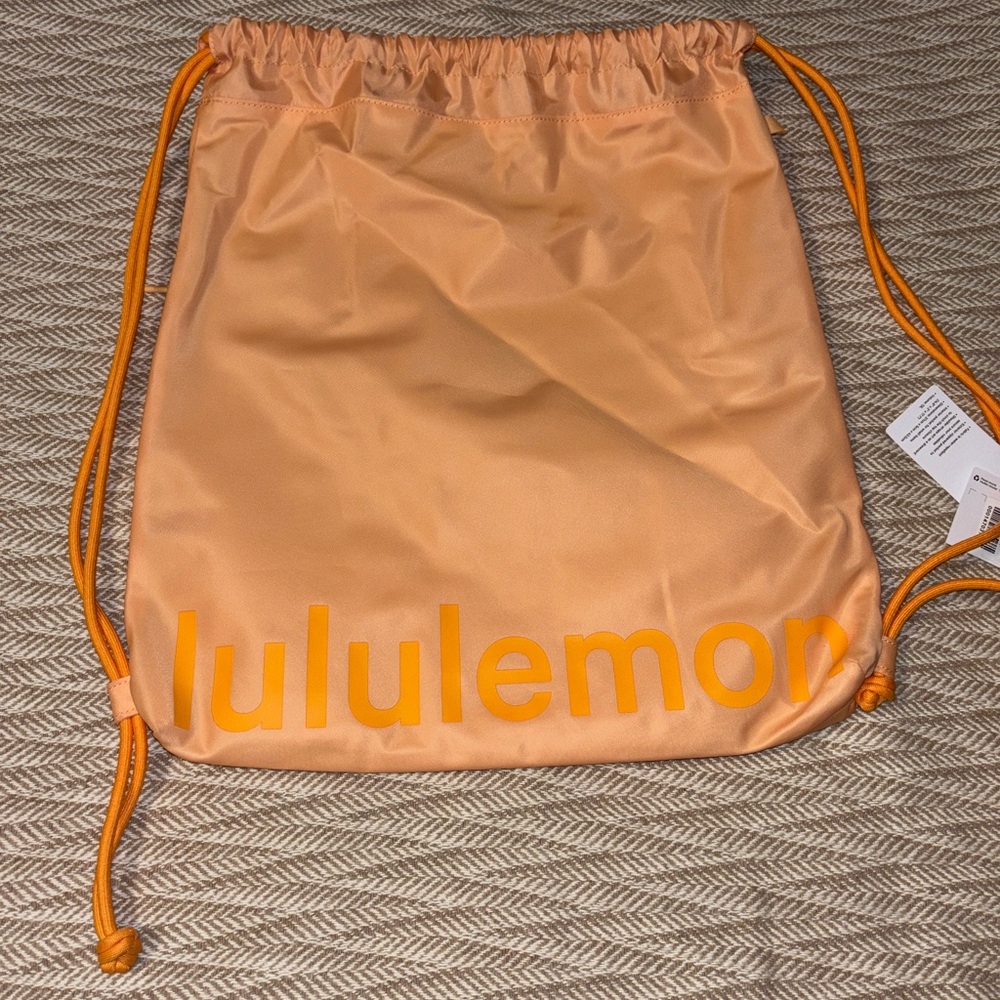 Lululemon Peach Drawstring Backpack